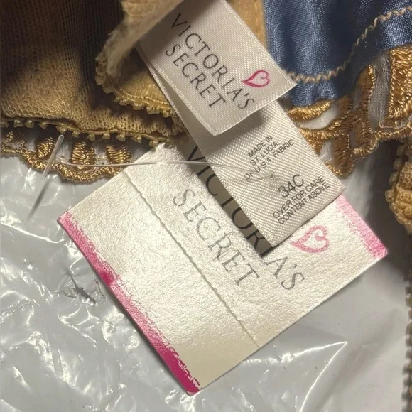 Victoria's Secret Gray and Gold Embroidered Lace corsé Bodysuit - Picture 9 of 10